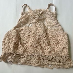 Pink lace bralette